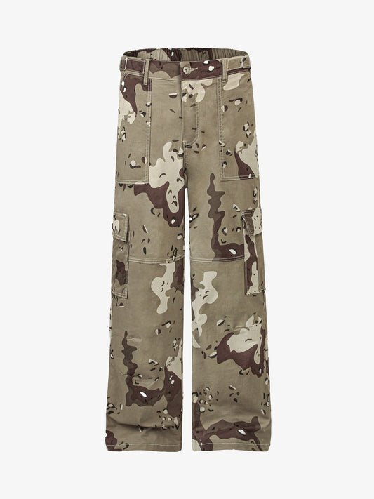 Thesupermade Multi-pocket Cargo Camouflage Pants 