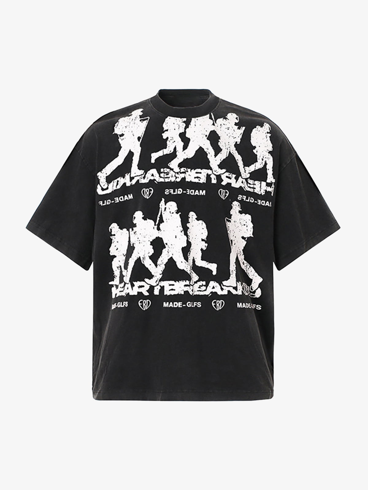 Rock Style Retro Letter Print T-shirt 