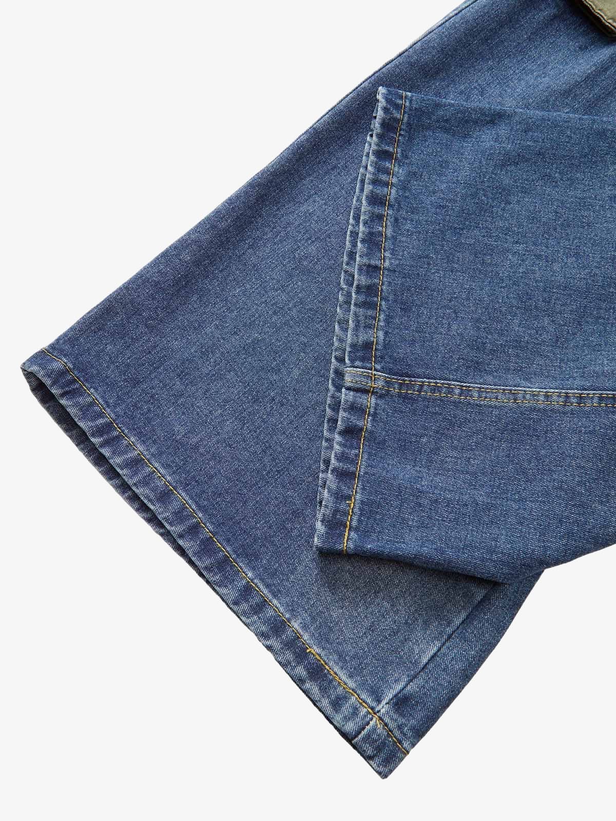 Thesupermade Homemade Large Pocket Cargo Jeans 