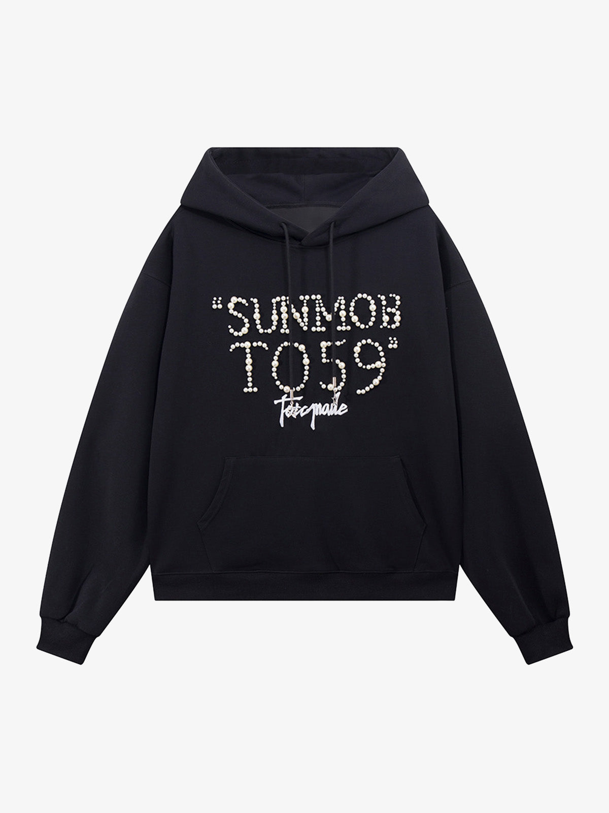 Street Beaded Loose Hoodie 
