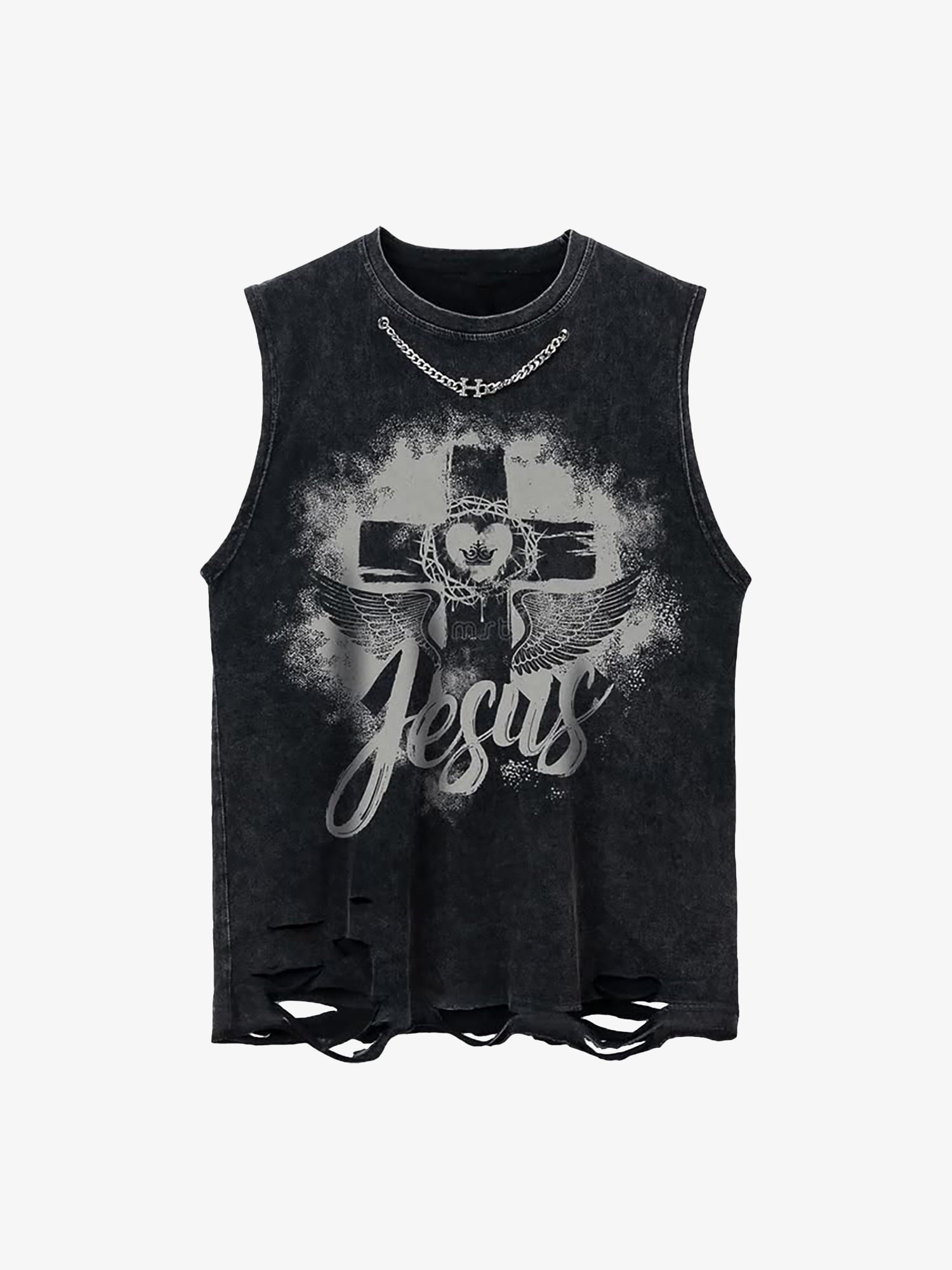 Thesupermade Love Cross Street Rap Sleeveless Vest 