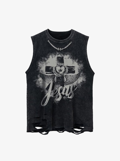 Thesupermade Love Cross Street Rap Sleeveless Vest 