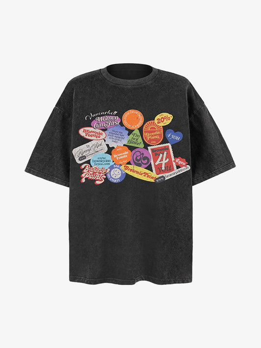 Graffiti Crew Neck T-Shirt 