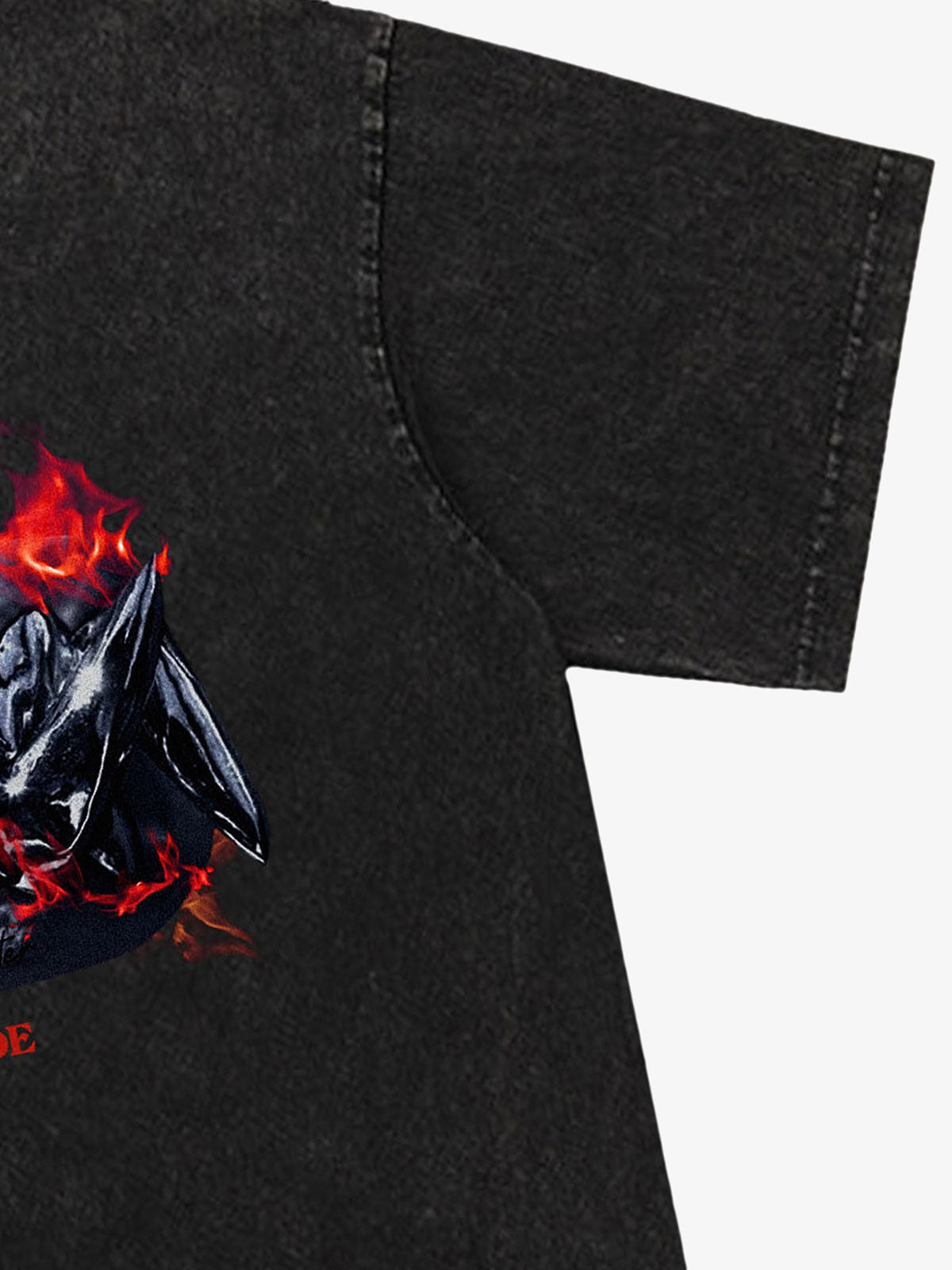 Thesupermade Vintage Washed Dark Print T-shirt 