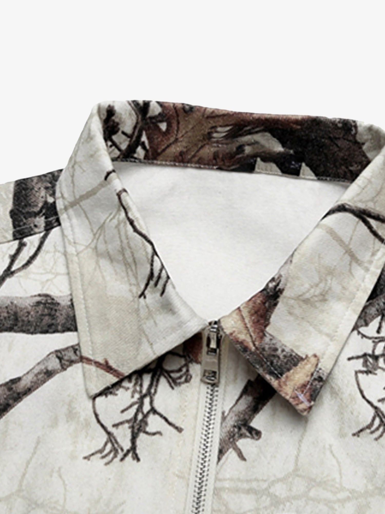 Thesupermade Retro Branches & Fallen Leaves Print Workwear Set 