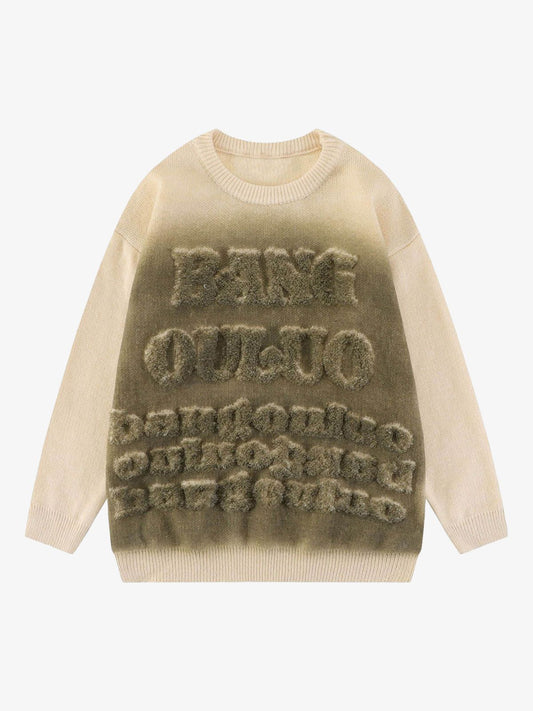 Thesupermade Retro Gradient Crewneck Sweater 