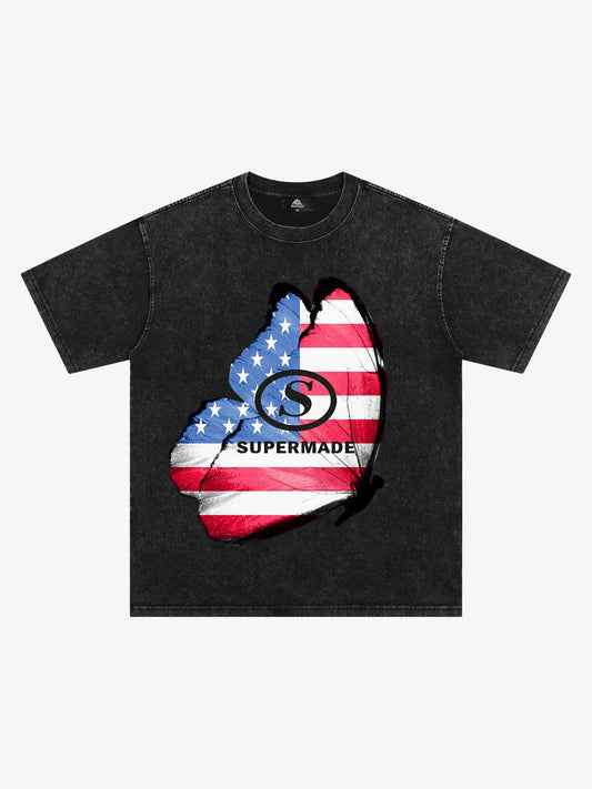 Orginal Street Butterfly Flag Independence Day T-shirt 
