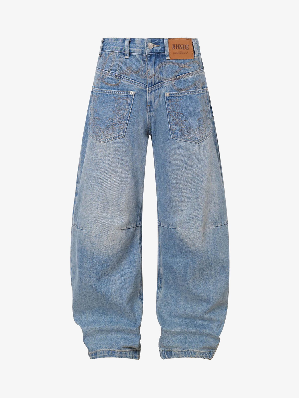 Washed Cleanfit  Barrel Jeans 