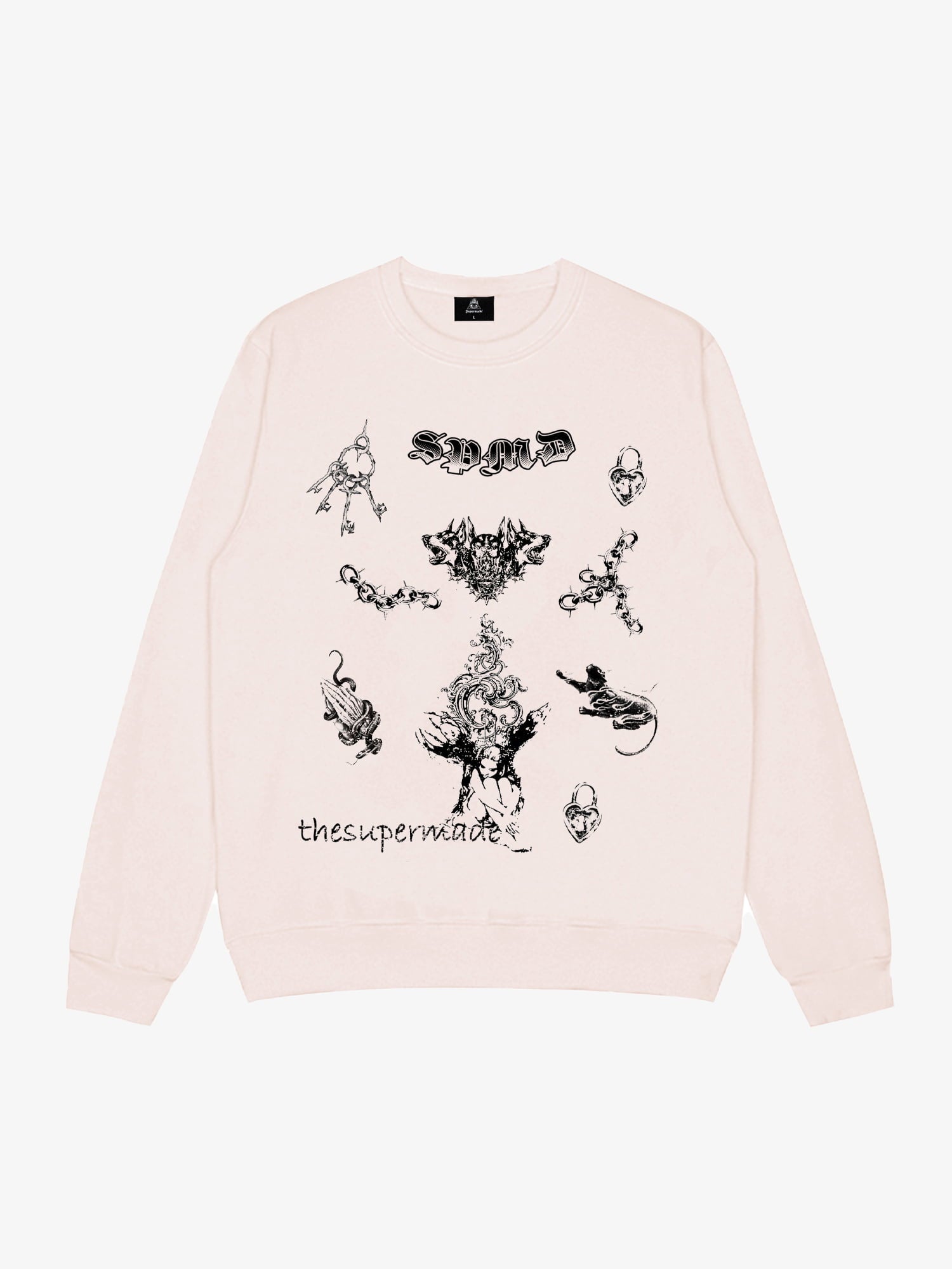 Thesupermade Mystic Emblem Graphic Crew Neck Sweatshirt 