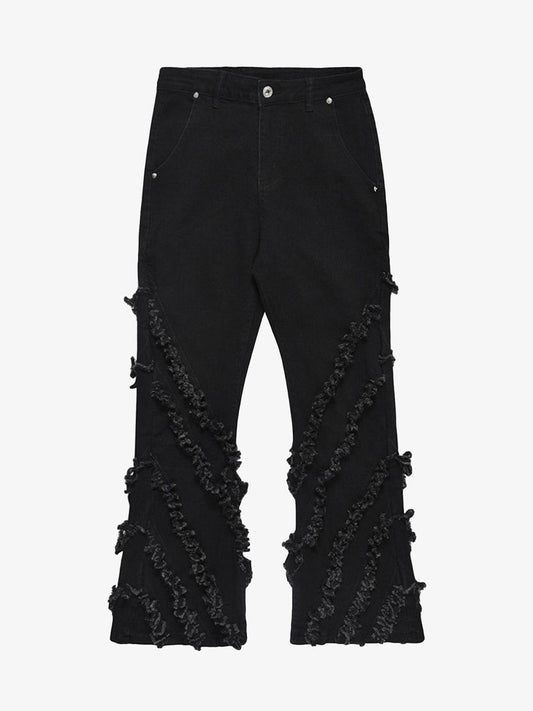 Thesupermade Vintage Rough Edge Flared Jeans - 1721 