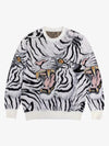 Tiger Crew Neck Knitted Sweater 