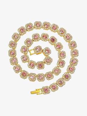 Thesupermade Round Diamond Cuban Necklace 