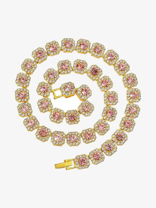 Thesupermade Round Diamond Cuban Necklace 