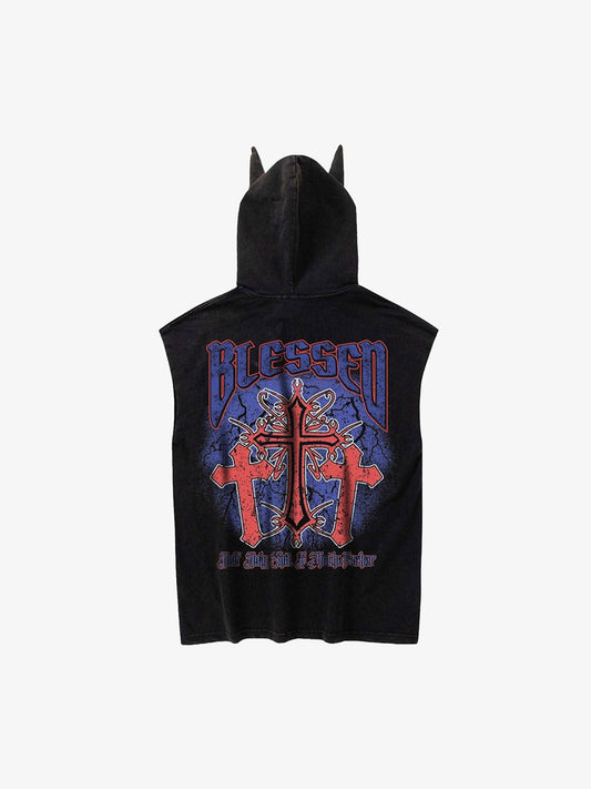 Thesupermade Washed Hooded Cotton Undershirt 