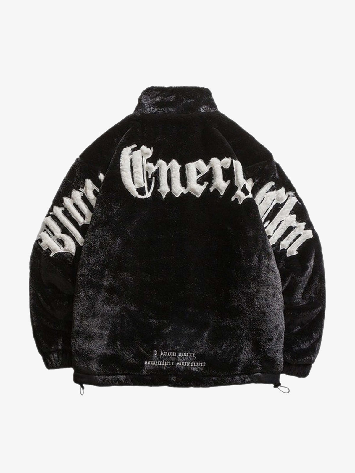 Thesupermade Street Letter Embroidered Fleece Jacket - 1838 