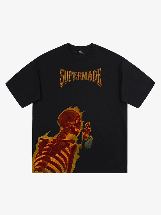 Thesupermade Printed Skull T-shirt 