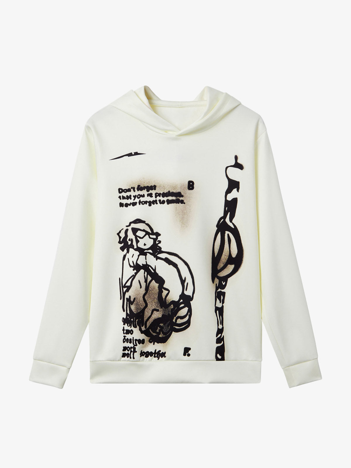 Thesupermade Line Painted Character Hoodie 
