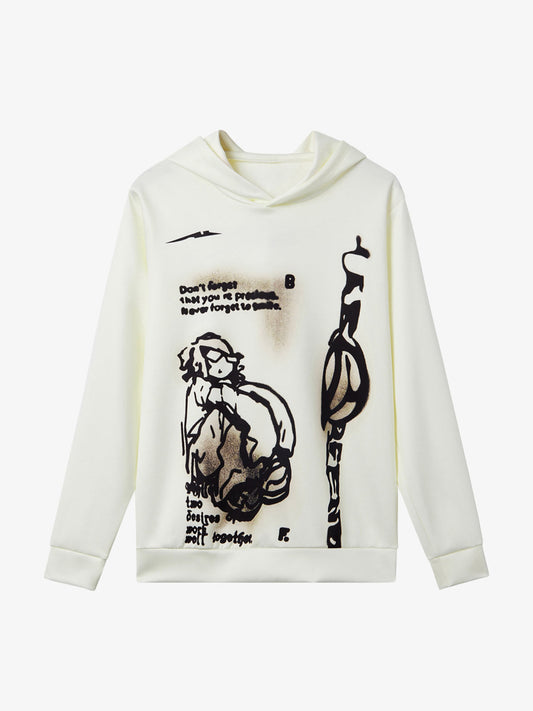 Thesupermade Line Painted Character Hoodie 