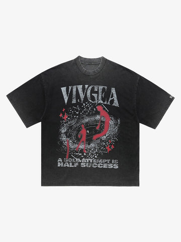 Washed Oversized Graphic T-Shirt 