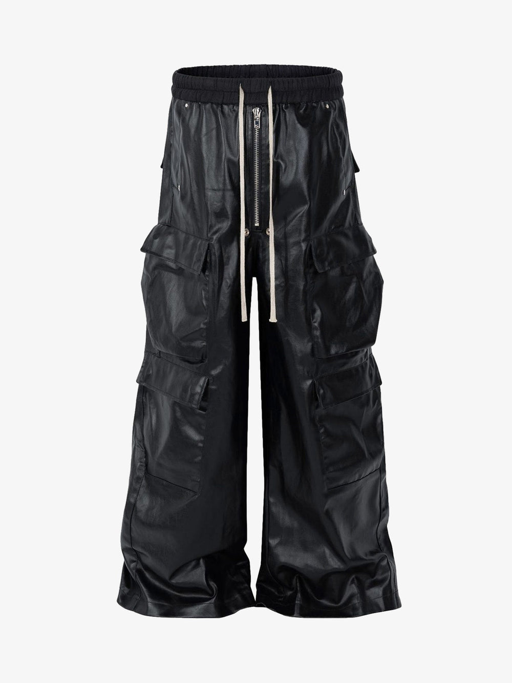 RO-style multi-pocket matte coated overalls - 2094 
