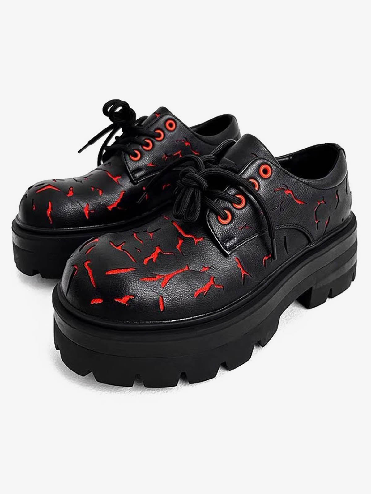 Thesupermade High Street Crackle Leather Shoes - 2182 