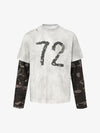 Camouflage Faux Two-piece Jersey Long Sleeve T-shirt - 2380 