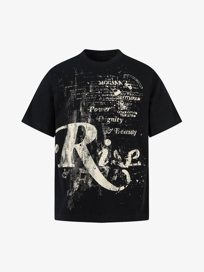 Phantom Letter Print T-shirt 