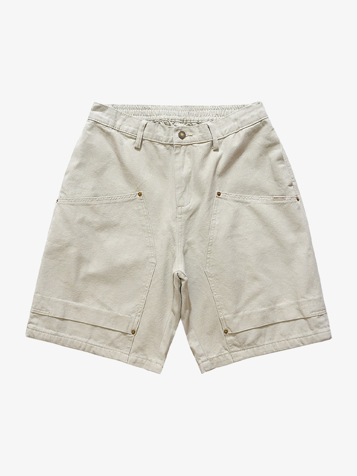 Retro Structured  Design Cargo Shorts 