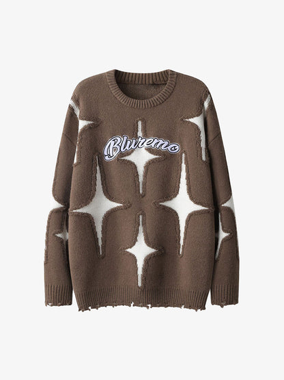 Thesupermade Maillard Star Tassel Ripped Sweater - 1909 