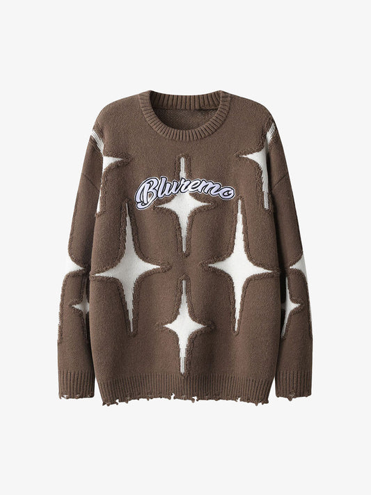 Thesupermade Maillard Star Tassel Ripped Sweater - 1909 