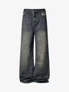 Washed Dirty-Dye Straight Jeans - 2352 