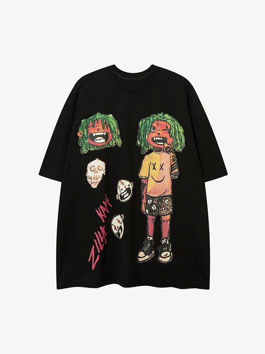 Thesupermade Anime Character Printed T-shirt - 1702 