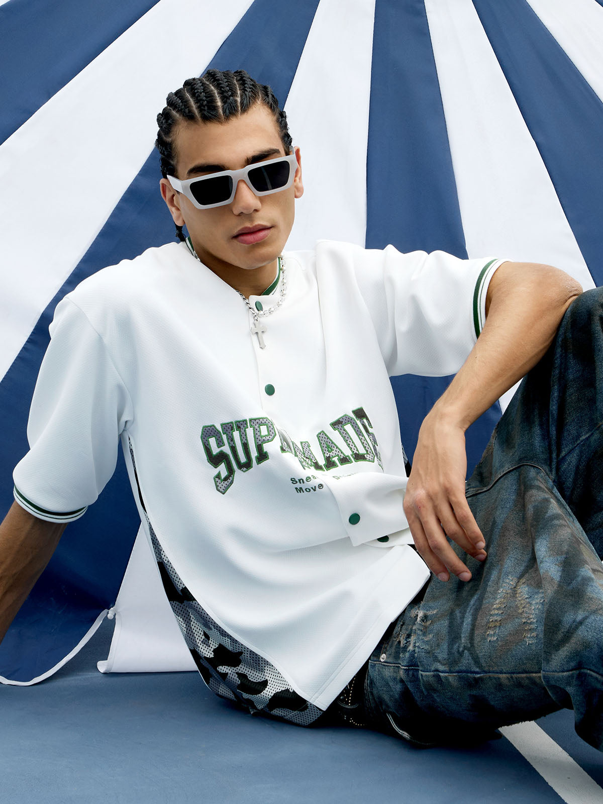 Original Camouflage Spliced Baseball T-Shirt - 2350 