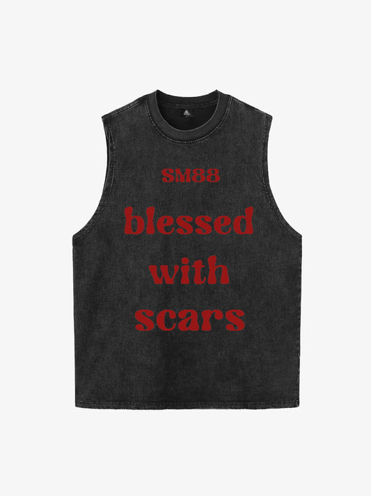 Original "Blessed With Scars" Slogan Vest 