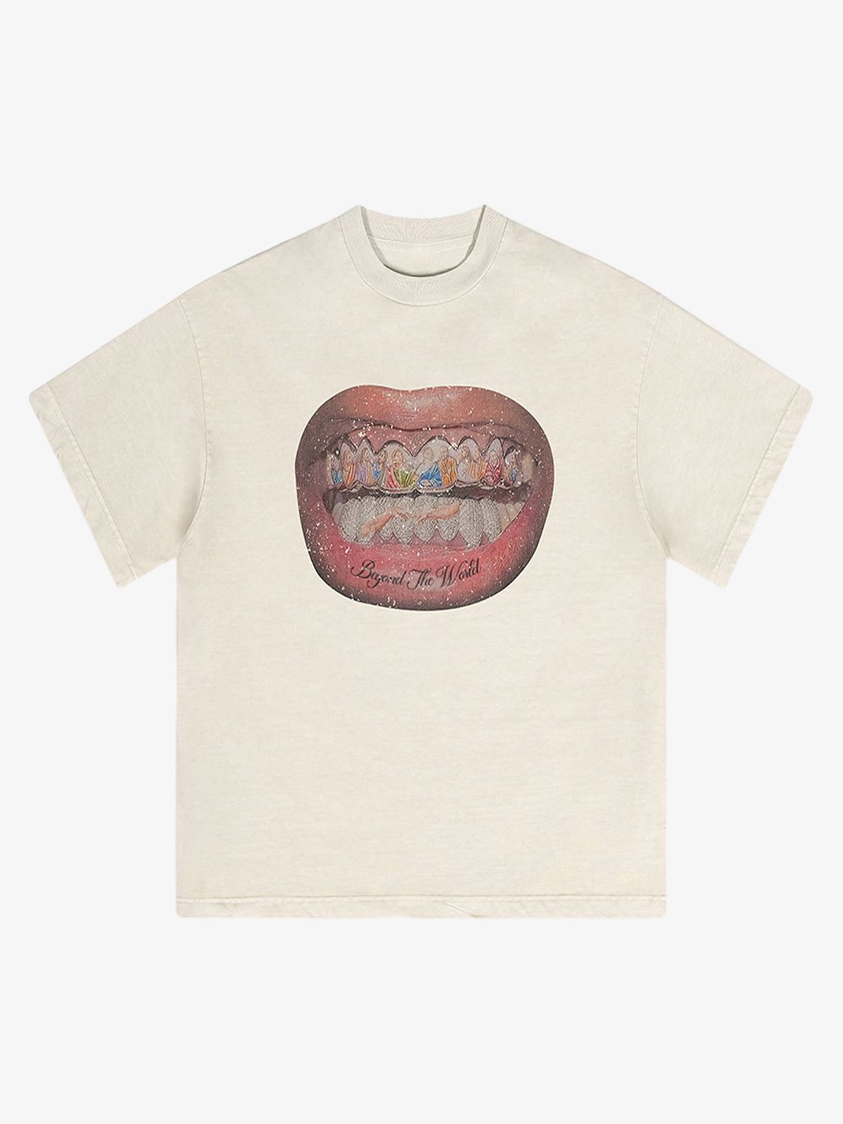 Full Diamond Tooth Pattern T-Shirt - 2258 