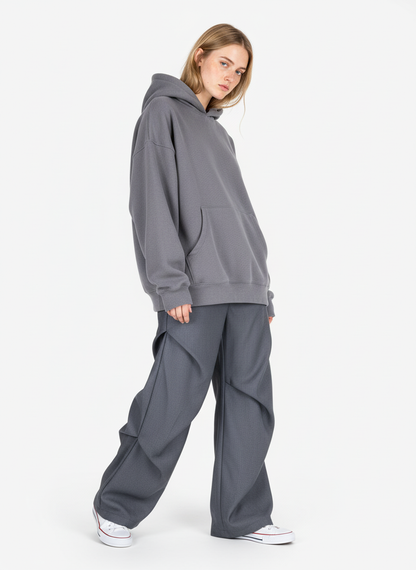 Woven Retro Cleanfit Pleated Drape Pants 