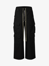 RO Style Multi-Pocket Baggy Flared Pants - 2321 