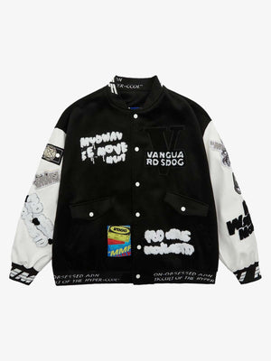 Thesupermade Pink Terry Patch Embroidered Hip Hop Baseball Jersey - 1965 