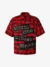 Street Creative Pin Print Plaid Shirt 