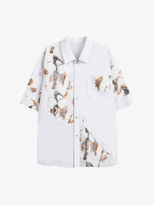 Vintage Embroidered Floral Denim Shirt 