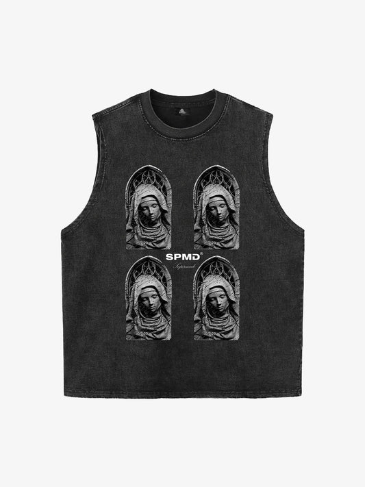 Original Virgin Mary Mottled Sculpture Vest 