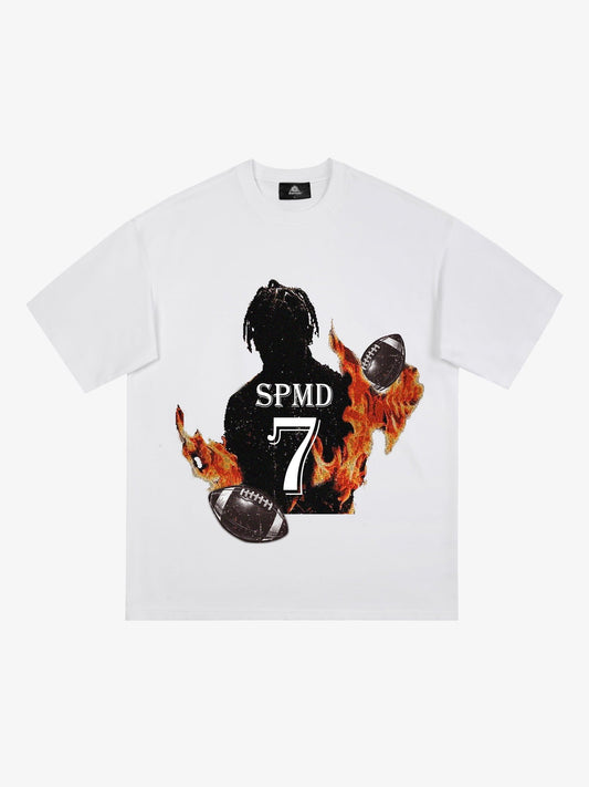 Super Bowl Football Print T-shirt 