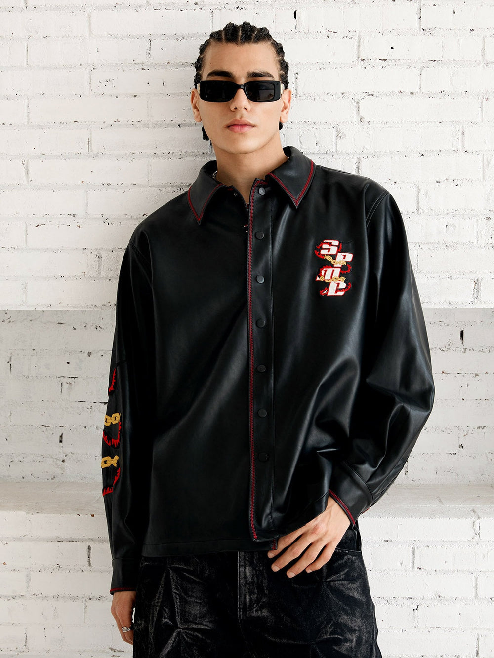 Original Embroidered Leather Shirt 
