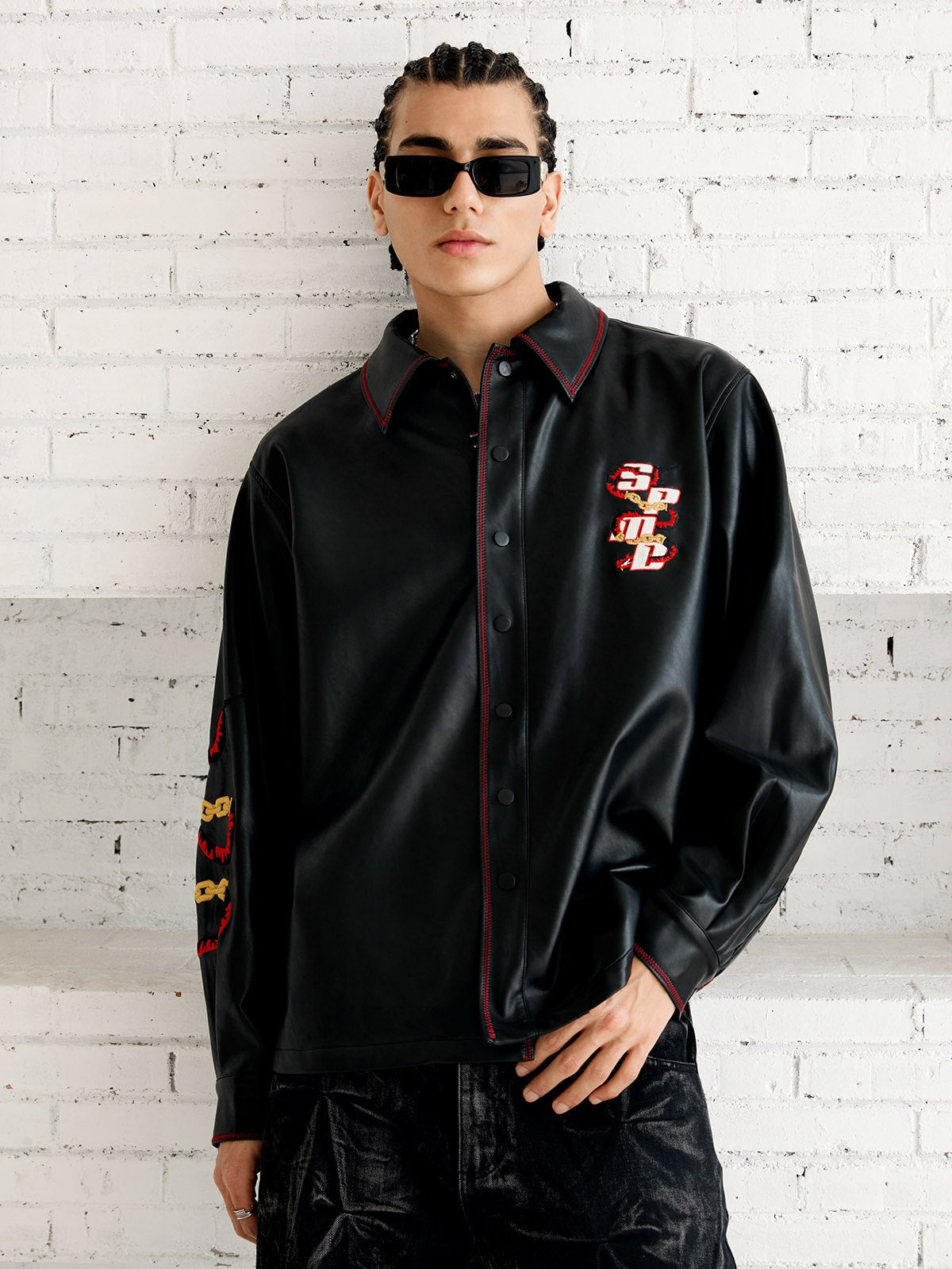 Original Embroidered Leather Shirt 