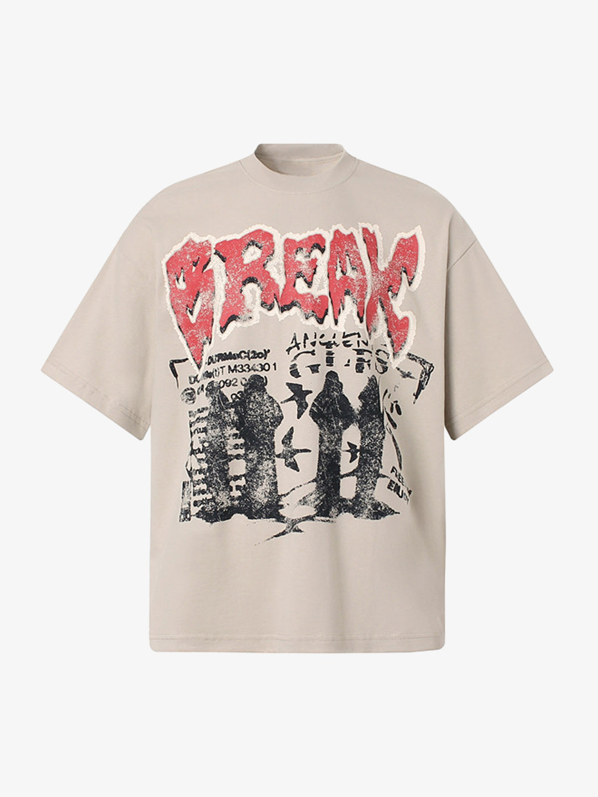 Graphic "BREAK" Print T-Shirt 