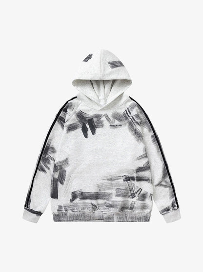 Thesupermade Dirty Brush Painted Graffiti Hoodie 