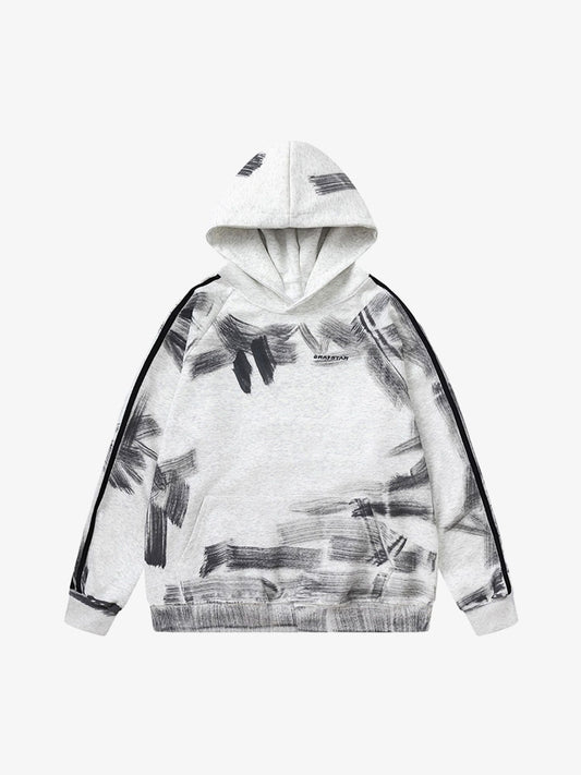 Thesupermade Dirty Brush Painted Graffiti Hoodie 
