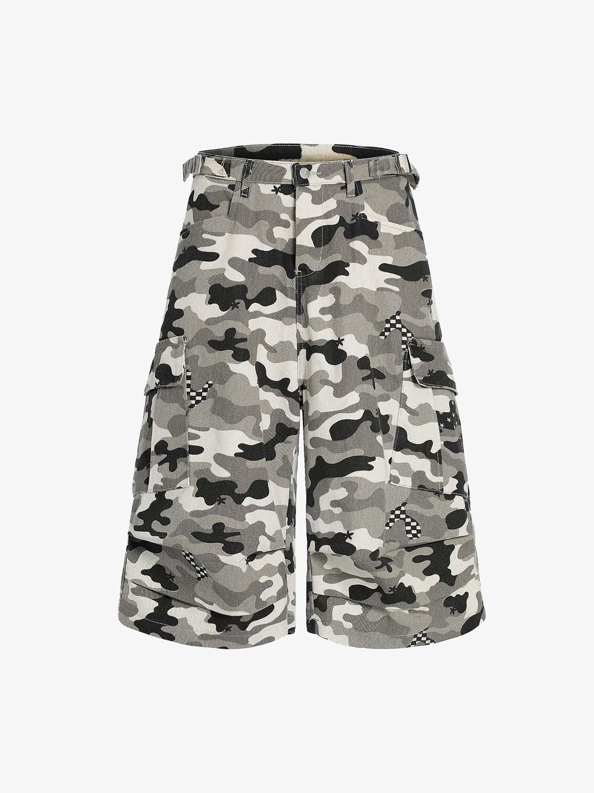 Camouflage Multi-pocket Cargo Jorts - 2429 