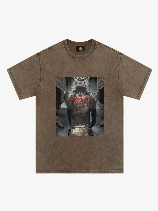 Original Cross Portrait Graphic T-Shirt 