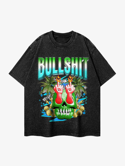 Thesupermade Retro Creative Letter Finger T-shirt - 1647